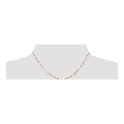 14K Yellow Gold 0.85mm Diamond-Cut Cable Chain – view 5