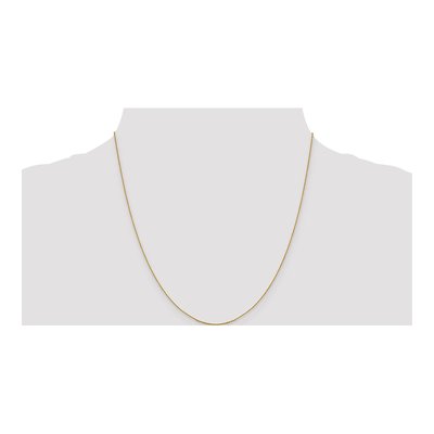 14K Yellow Gold 0.85mm Diamond-Cut Cable Chain – view 5
