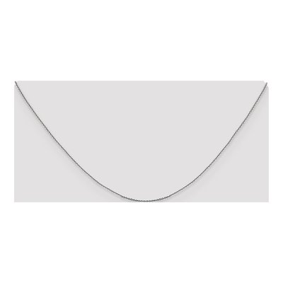 14K White Gold 0.85mm Diamond-Cut Cable Chain – view 6