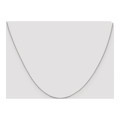 14K White Gold 0.85mm Diamond-Cut Cable Chain – view 6