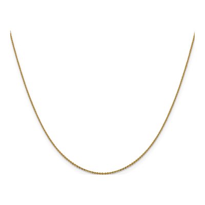 14K Yellow Gold 1mm Diamond-Cut Cable Chain – view 4