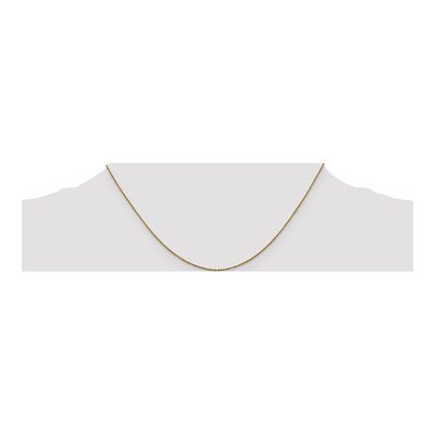 14K Yellow Gold 1mm Diamond-Cut Cable Chain – view 6