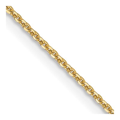 14K Yellow Gold 1mm Diamond-Cut Cable Chain