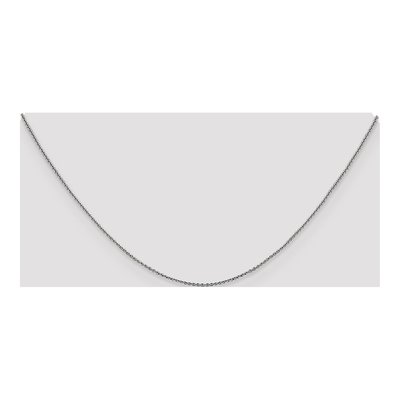 14K White Gold 1mm Diamond-Cut Cable Chain – view 6