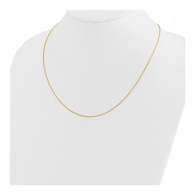 14K Yellow Gold 1.15mm Diamond-Cut Oval Cable Chain – view 4