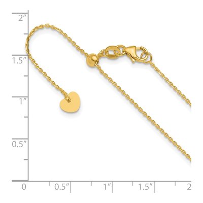 14K Yellow Gold 1.15mm Diamond-Cut Oval Cable Chain – view 7