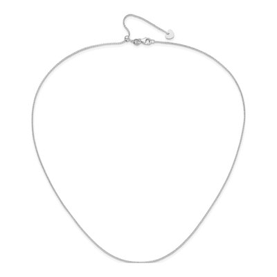 14K White Gold 1mm Diamond-Cut Open Franco Chain – view 5