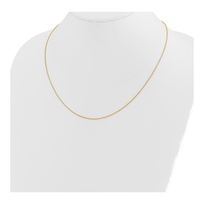 14K Yellow Gold 1mm Diamond-Cut Open Franco Chain – view 5