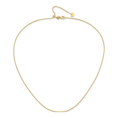 14K Yellow Gold 1mm Diamond-Cut Open Franco Chain – view 6