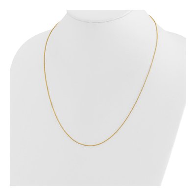 14K Yellow Gold 1mm Diamond-Cut Open Franco Chain – view 7