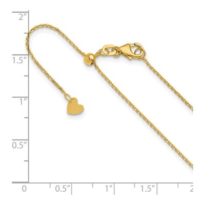 14K Yellow Gold 1.1mm Diamond-Cut Cable Chain – view 7