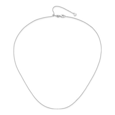 14K White Gold 22" Diamond-Cut Cable Chain – view 5
