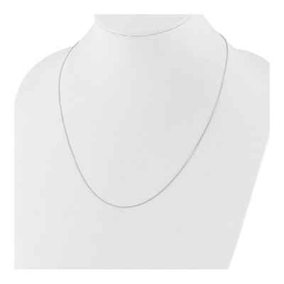 14K White Gold 22" Diamond-Cut Cable Chain – view 6