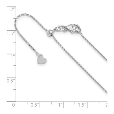 14K White Gold 22" Diamond-Cut Cable Chain – view 7