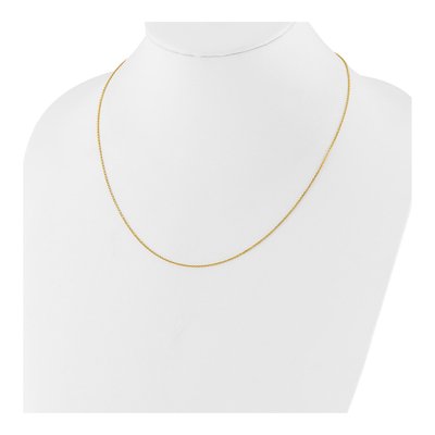 14K Yellow Gold 1.25mm Diamond-Cut Cable Chain – view 5