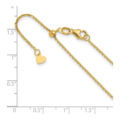 14K Yellow Gold 1.25mm Diamond-Cut Cable Chain – view 8