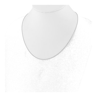 14K White Gold 1.25mm Diamond-Cut Cable Chain – view 4