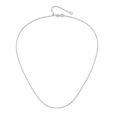 14K White Gold 1.25mm Diamond-Cut Cable Chain – view 5