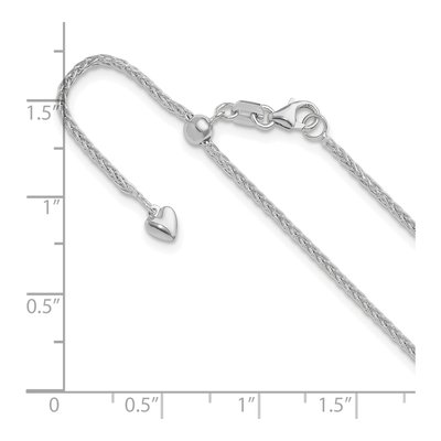 14K White Gold 1.5mm Wheat Chain – view 7