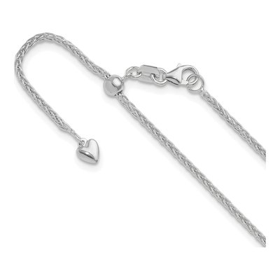14K White Gold 1.5mm Wheat Chain