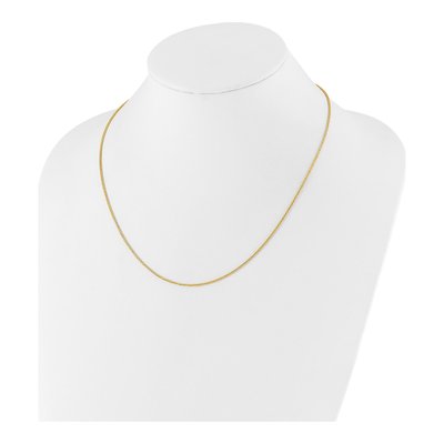 14K Yellow Gold 1.3mm Diamond-Cut 22-inch Wheat Chain – view 4