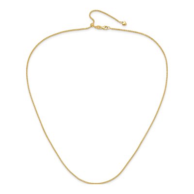 14K Yellow Gold 1.3mm Diamond-Cut 22-inch Wheat Chain – view 5