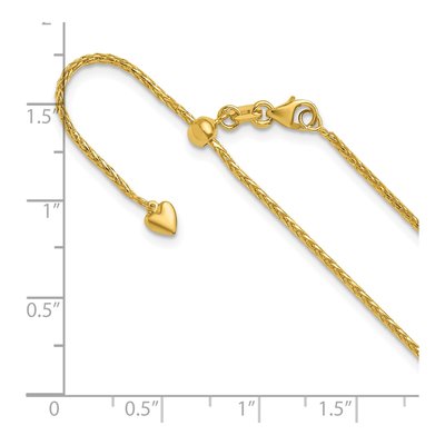 14K Yellow Gold 1.3mm Diamond-Cut 22-inch Wheat Chain – view 7