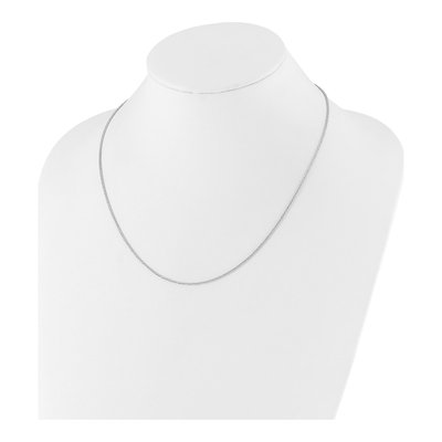 14K White Gold 1.3mm Diamond-Cut Wheat Chain – view 4