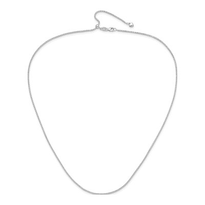 14K White Gold 1.3mm Diamond-Cut Wheat Chain – view 5