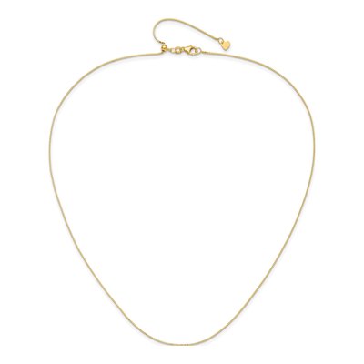 14K Yellow Gold 0.7mm Baby Box Chain – view 5