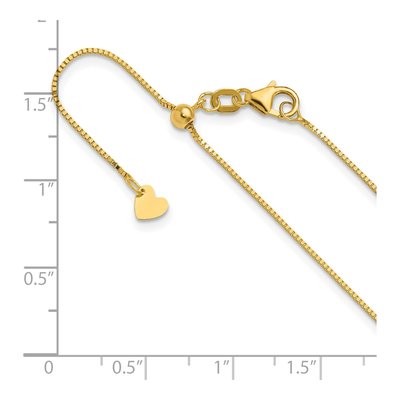 14K Yellow Gold 0.7mm Baby Box Chain – view 7