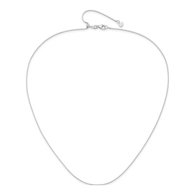 14K White Gold 0.7mm Box Chain – view 5