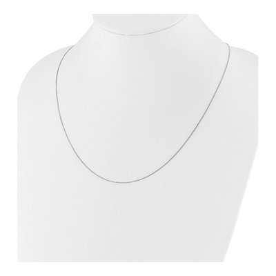14K White Gold 0.7mm Box Chain – view 6