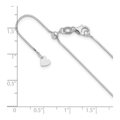 14K White Gold 0.7mm Box Chain – view 7
