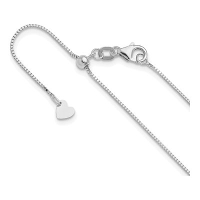 14K White Gold 0.7mm Box Chain