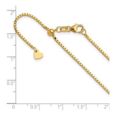 14K Yellow Gold 1.2mm Box Chain – view 7