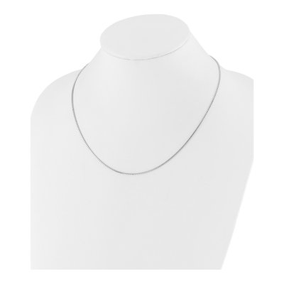 14K White Gold 1.2mm Box Chain – view 4