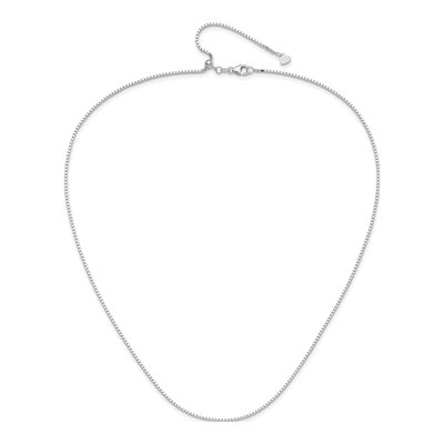 14K White Gold 1.2mm Box Chain – view 5