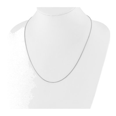 14K White Gold 1.2mm Box Chain – view 6