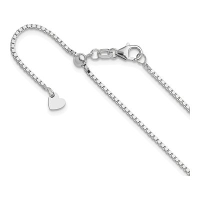 14K White Gold 1.2mm Box Chain