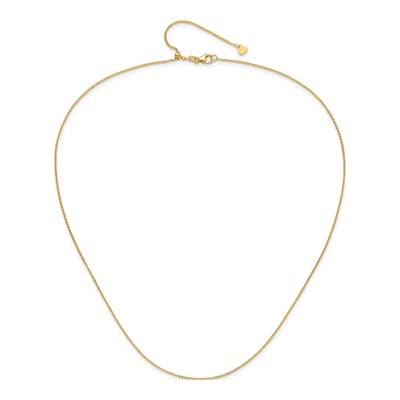 14K Yellow Gold 1.25mm Flat Cable Chain – view 5