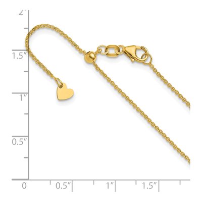 14K Yellow Gold 1.25mm Flat Cable Chain – view 7