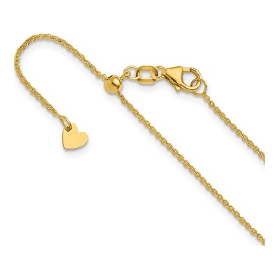 14K Yellow Gold 1.25mm Flat Cable Chain