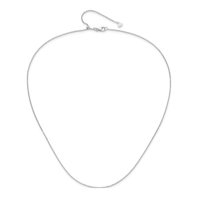 14K White Gold 1.25mm Flat Cable Chain – view 5