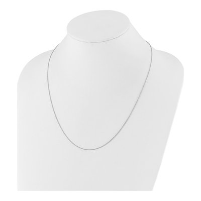 14K White Gold 1.25mm Flat Cable Chain – view 6