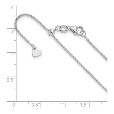 14K White Gold 1.25mm Flat Cable Chain – view 7
