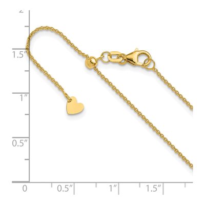 14K Yellow Gold 1.1mm Round Cable Chain – view 7