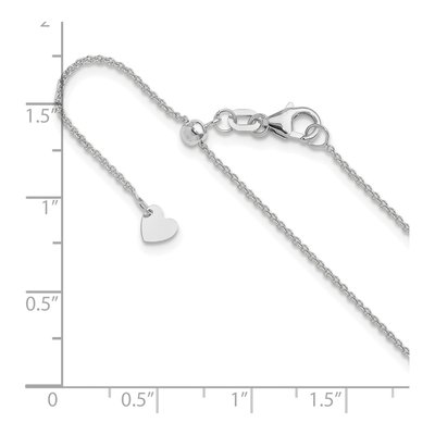 14K White Gold 1.1mm Round Cable Chain – view 7