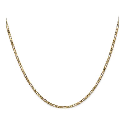 14K Yellow Gold 1.8mm Flat Figaro Chain – view 4