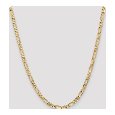14K Yellow Gold 5mm Flat Figaro Chain – view 4